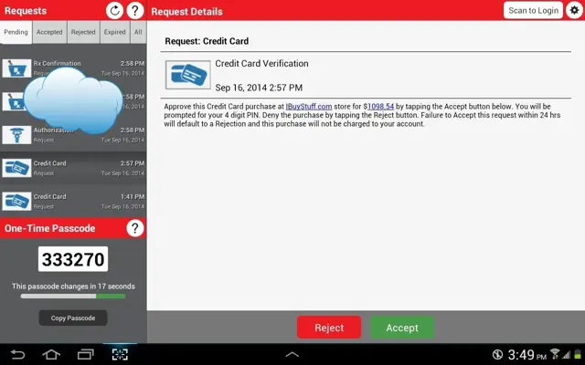 Verizon Universal Identity android App screenshot 1